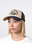 Бейсболка VON DUTCH арт. VD/1/CT/CREW/32  (кремовый / темно-синий)